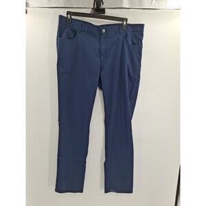 Peter Millar Men's Performance Golf Blue Pants Black Size 40x34 Five Pocket